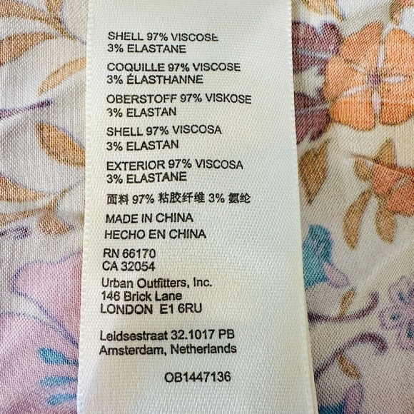 NEW! Free People Ivory Floral Print Sasha Sweetheart-Neck Mini Dress - Picture 16 of 17